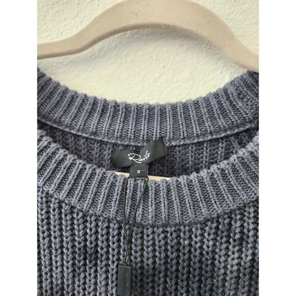 Rails - Navy Blue & Onyx Black Tie-Dye Crewneck Sweater | Size S‎ - Picture 4 of 6